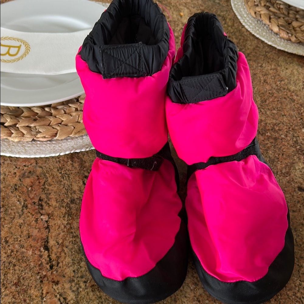 Bloch Pink and Black Dance Booties